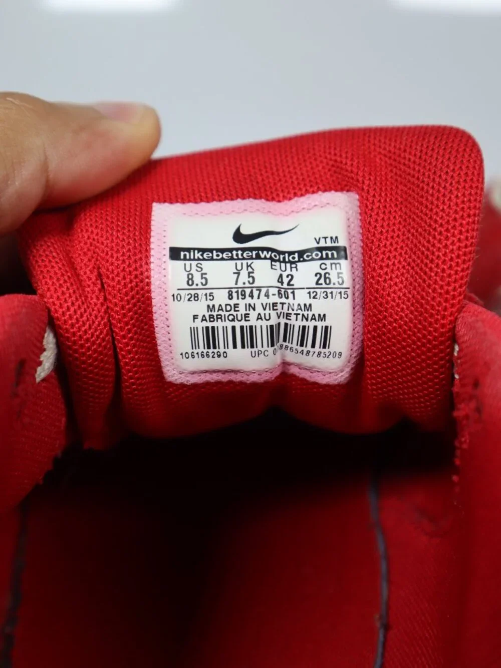 Nike Air Max 90 Sneakers – Red/White – Men's Size 8.5